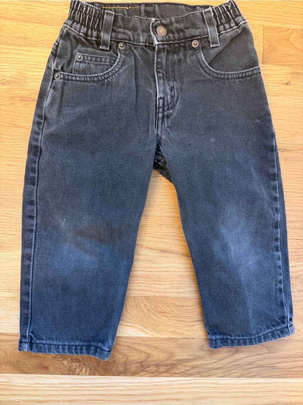 Levi's Kids Black-Washed 566 Loose Fit Relaxed Jeans